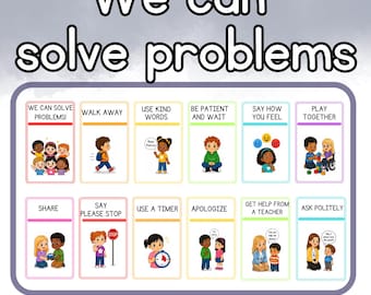 Social Emotional Problem-Solving Posters | SEL Classroom Visuals