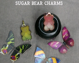 Retro Sugar Gummy Bear Charm, Soda-Inspired, Nostalgic Jewelry, 80s and 90s Kids
