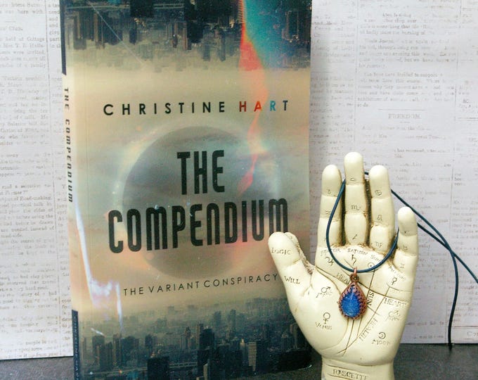 Science Fiction Novel, Handmade Pendant, The Compendium, The Variant Conspiracy (Book 2)