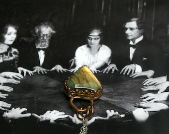 Diamond Shaped Labradorite Pendant, Copper Setting with Stone Accent