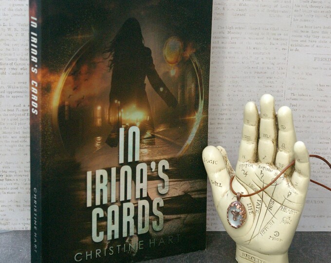 Science Fiction Novel, Handmade Pendant, In Irina's Cards, The Variant Conspiracy (Book 1)