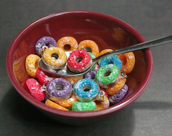 Fruity-O Cereal Charm, Kawaii Punk, Faux Food Jewelry
