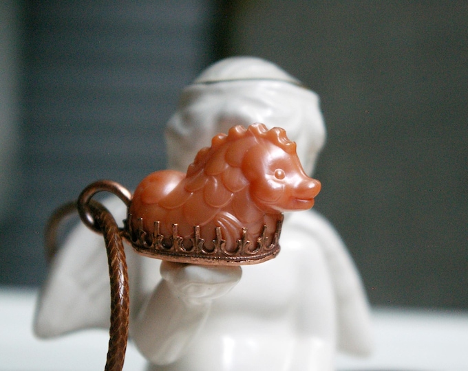 Upcycled Toy Charm, Reclaimed Pixietails Hair Clip Pendant in Copper