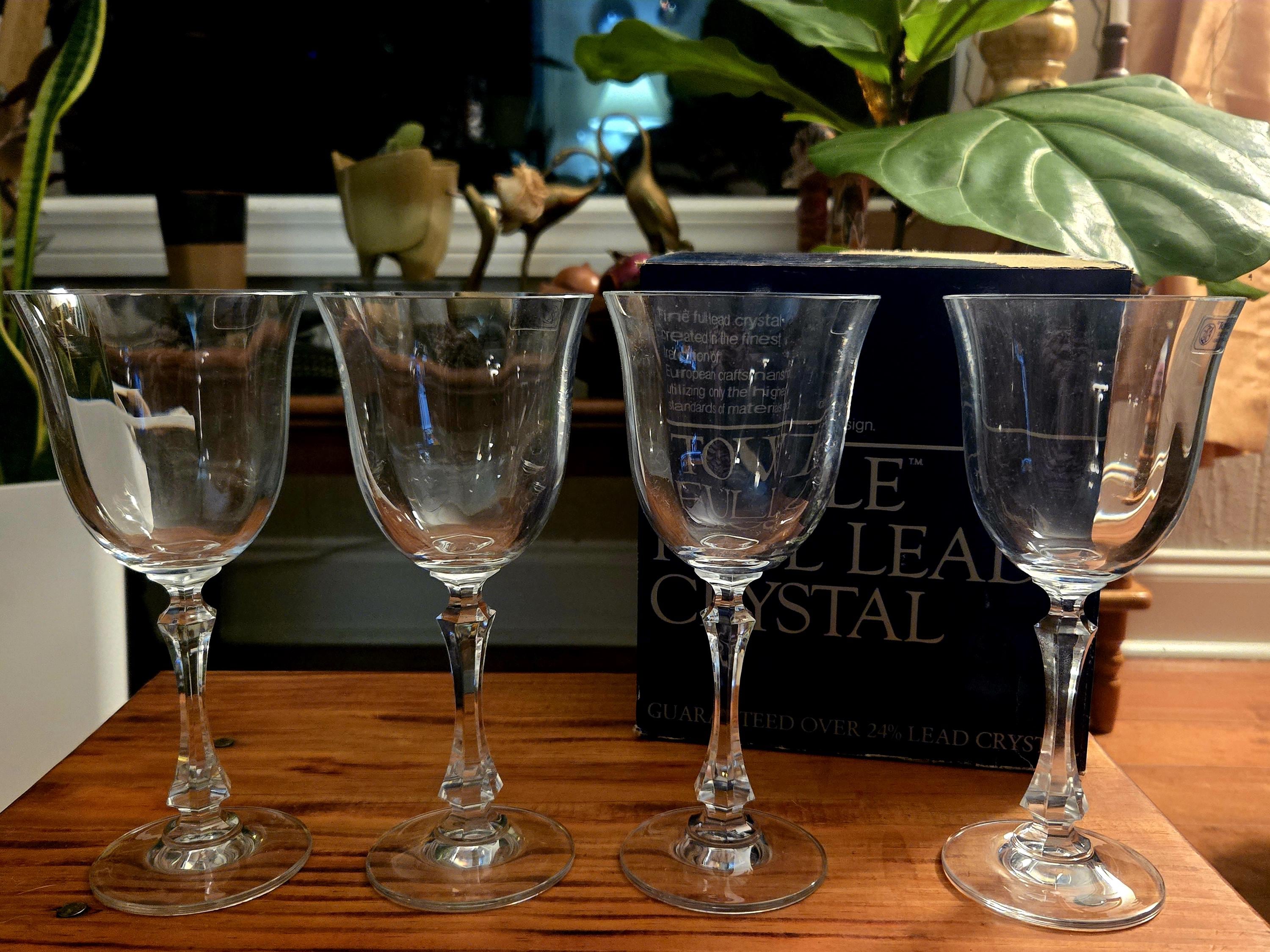24% Lead Crystal Wine Glass - Etsy