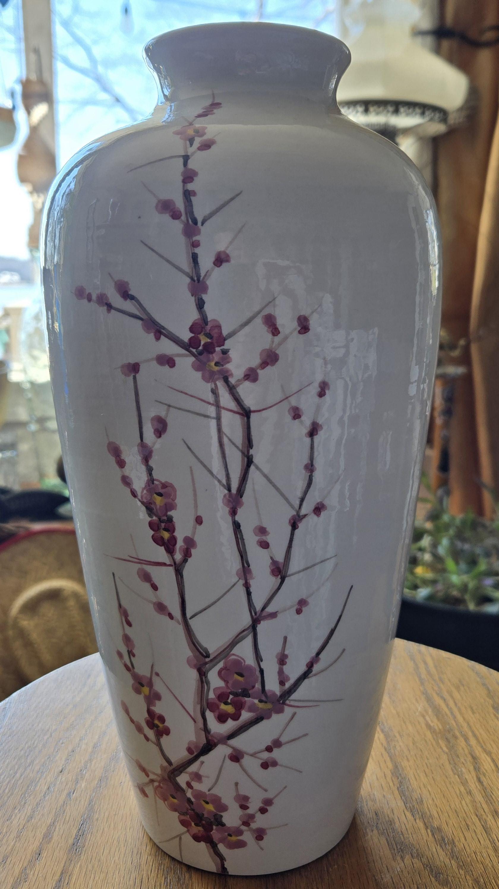 イタリア製品 手描き花柄陶器花瓶 ヴィンテージ 12 インチ イタリア製 手描き花柄陶器花瓶 桜 - Etsy 日本