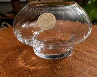 LENOX Crystal Illuminations Candle Votive / Rose Bowl Austria