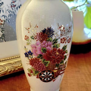 Wazon ceramiczny w stylu vintage z japońskim szkliwem spękanym, złocony, złoty brzeg