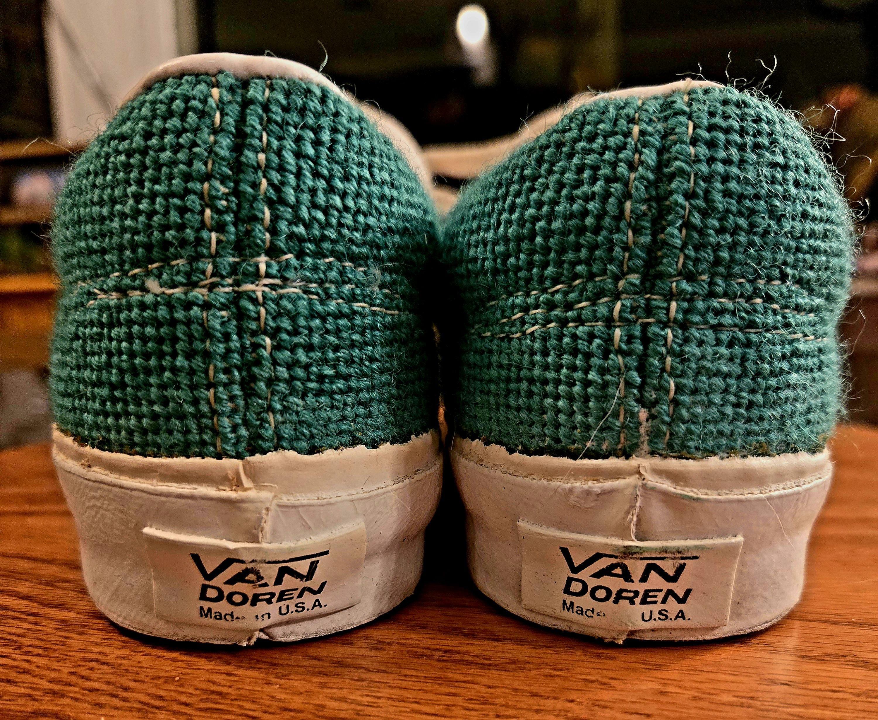 Rare Collectible Van Doren Vans Lace-up Needlepoint Floral 