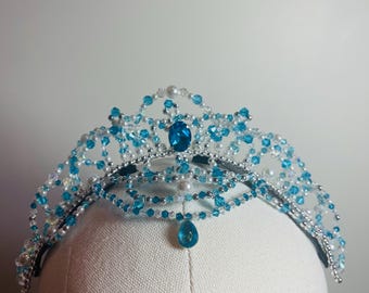 Light Blue and Silver Ballet Headpiece for Bluebird, Le Corsaire, Gamzatti, Grand Pas Classique