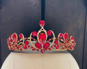 Red Ballet Tiara for Paquita/La Bayadere/Diana and Acteon/Nikiya/Gamzatti