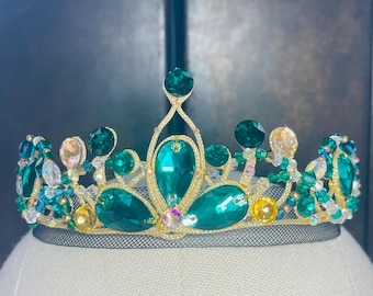 Green/Emerald and Gold Tiara for Gamzatti/Le Corsaire/La Bayadere/Odalisque/La Esmeralda