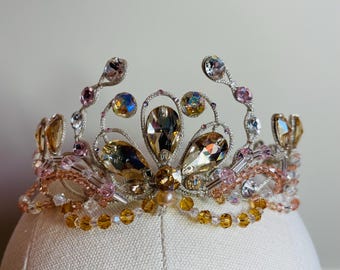 Pink & Gold Ballet Tiara for Sugarplum, Aurora, Gamzatti