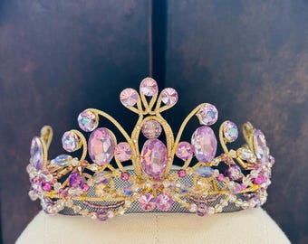 Purple and Gold Ballet Tiara for Lilac Fairy, Medora, Sugarplum, Le Corsaire