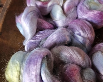 Vintage Hydrangea Bamboo 2oz plant fiber for spinning yarn and felting #47