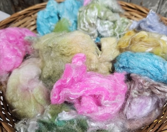 Fairy Dust 2oz Spun Sugar merino/bamboo Wool for spinning yarn and felting