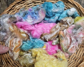 Fairy Dust 2oz Spun Sugar merino/bamboo Wool for spinning yarn and felting