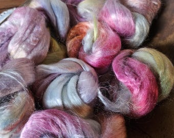 Vintage Hydrangea Bamboo 2oz plant fiber for spinning yarn and felting #48