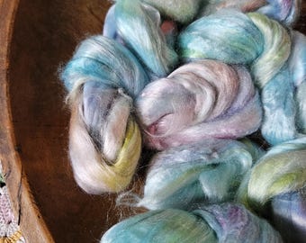 Moody Blues Bamboo 2oz plant fiber for spinning yarn and felting #54