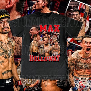 Camiseta de Max Holloway - Camiseta de alta calidad, diseño vintage personalizado, tallas para adultos y niños, BMF Champion, The Blessed Express, regalo para fanáticos de MMA.