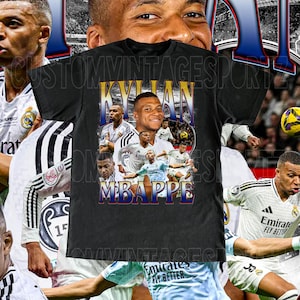 Vintage Kylian Mbappé Shirt - Custom Vintage Design High Quality Tee France Football Fan Adult and Kids Sizes