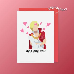 Druckbare Sanji Vinsmoke One Piece digitale Karte Jahrestag Geburtstag Valentine