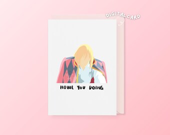 Printable Calcifer Howl's Moving Castle Digital Card Anniversary ...