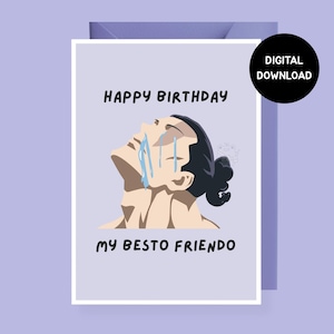Printable Aoi Todo Happy Birthday My Besto Friendo Jujutsu Kaisen Digital Birthday Card Instant Download