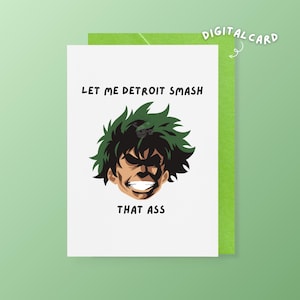 Druckbare Deku Midoriya Izuku My Hero Academia Digitale Karte Jahrestag Geburtstag Valentine Sofort Download