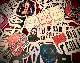 Dark Romance Vinyl Stickers: Villain Lover, Masked Men Era