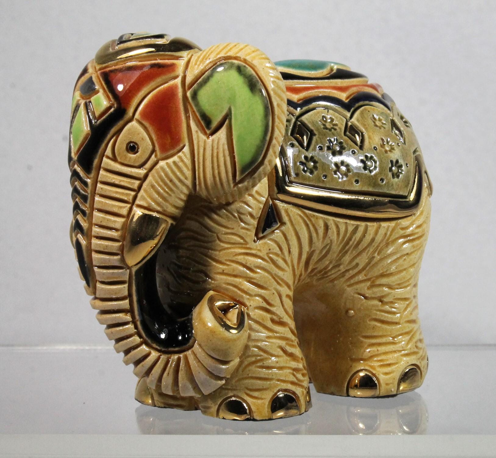 De Rosa Rinconada - Éléphant n ° 728 - Céramique, or, platine