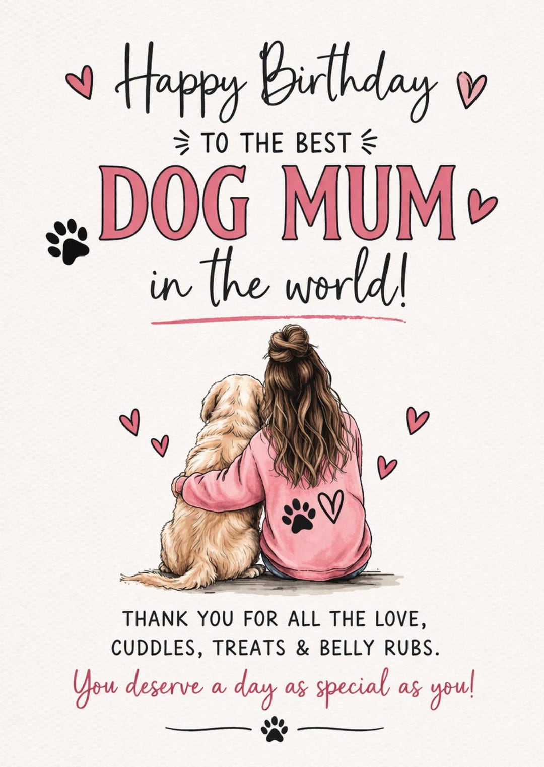 Dog Mom Birthday Card Design - Etsy
