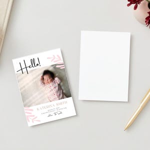 Anuncio de niña, tarjeta de niña, plantilla de anuncio, tarjeta de baby shower, anuncio de nacimiento de bebé, baby shower nuevo, tarjeta de bebé personalizada