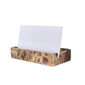 Ce porte-cartes de visite en marbre Empador | Pierre naturelle très rare | Unique en son genre | Pierre recyclée et recyclée