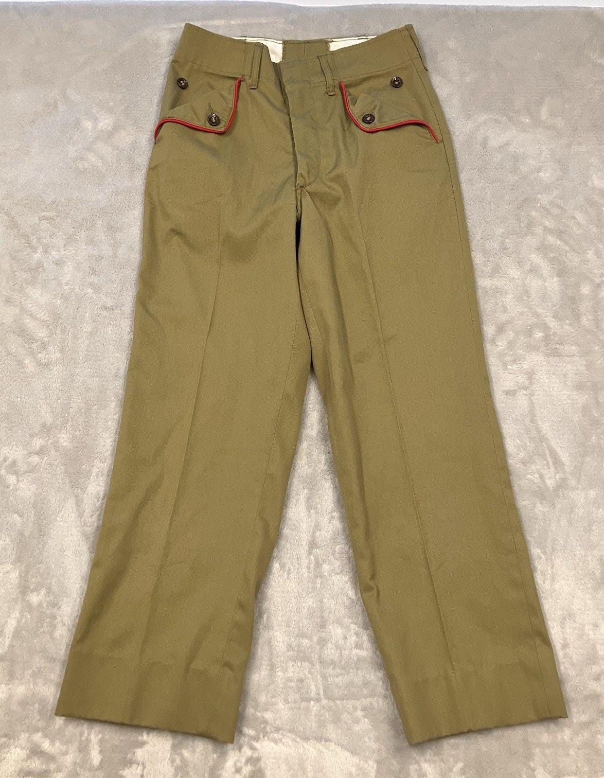Vintage 60s BSA Boy Scouts Uniform Pants Trousers Khaki Green