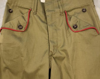 Vintage 50s 60s Boy Scouts Uniform Pants 1950 1960 BSA 27 Waist