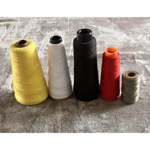 Vintage String Thread Cones Weaving Knitting Lot Of 5