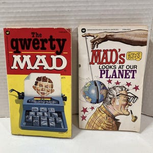 Set of Two Vintage 1991 Mad Magazine Paperback Books Graphic Novel Pop Culture