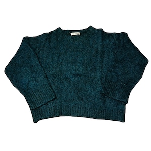 Mohair Vintage Knitwear Sweater, Wool Crew Neck 90s Sweater For Women, Mohair Pullover Jumper