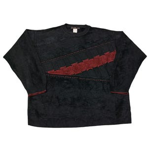 Vintage 90s Umberto Blacncioni Coogi Style Sweater Men&#39;s Pullover Multicolor Cosby Biggie Jumper