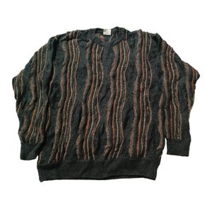 Suéter vintage estilo Coogi de los años 90 para hombre, jersey multicolor, jersey de cuello redondo Cosby Biggie