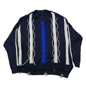 Vintage 90s Coogi Style Sweater Multicolor Cosby Biggie Pullover Crewneck Size L Jumper