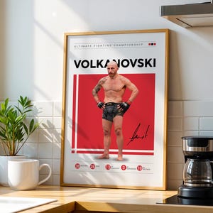 Alexander Volkanovski UFC Poster: Sports Wall Art (Digital Download)