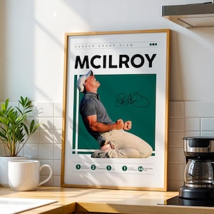Póster de Rory McIlroy, Impresión de golf, Regalos del PGA TOUR, Póster deportivo, Póster de golf, Arte mural de golf 9