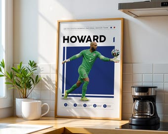 Tim Howard Poster, USA football Print, Soccer Gifts, Sports Poster, Football Player Poster, Soccer Wall Art 83