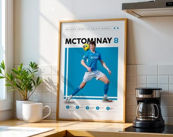 Scott McTominay Poster, Napoli football Print, Soccer Gifts, Sports Poster, Football Player Poster, Soccer Wall Art 91