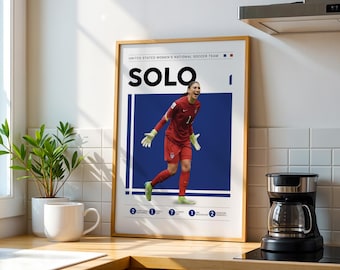 Hope Solo Poster, USA football Print, Soccer Gifts, Sports Poster, Football Player Poster, Soccer Wall Art 88