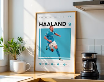 Erling Haaland Poster: Manchester Soccer Print (Digital Download)