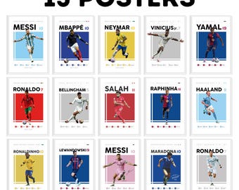 Paquete de pósteres Soccer Star 15: Arte mural de fútbol (descarga digital)