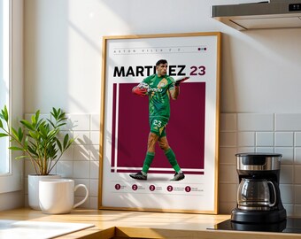 Emiliano Martinez Poster: Aston Villa Soccer Print (Digital Download)
