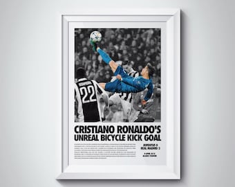 Cristiano Ronaldo Bicycle Kick Poster: Portugal Soccer Print (Digital Download)